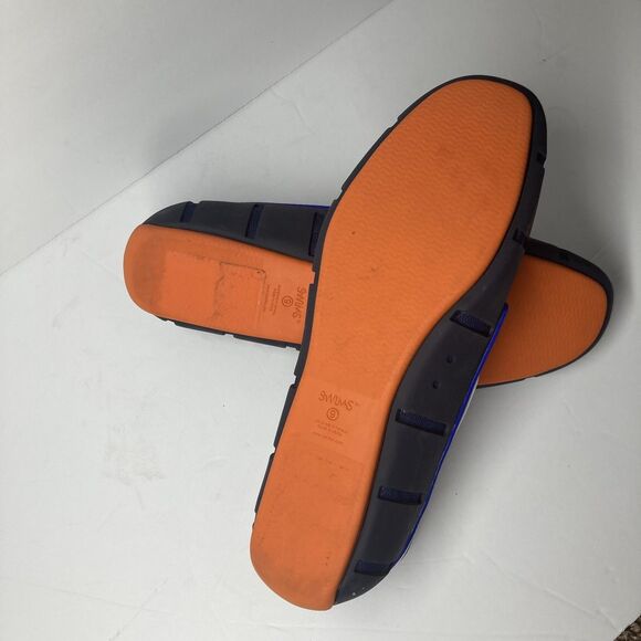 Swims Shoes Mens Size 9 Blue Orange Mesh Lace Up Loafers Water Resistant Comfort - Picture 13 of 15